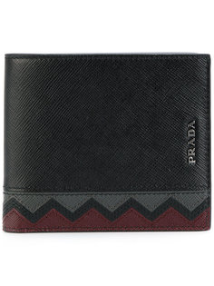 бумажник с зигзагообразной панелью Prada