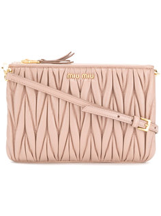 сумка через плечо с двумя молниями Miu Miu