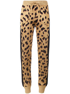 спортивные брюки с леопардовым принтом  Bella Freud
