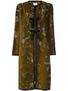 пальто с цветочной вышивкой  Forte Forte