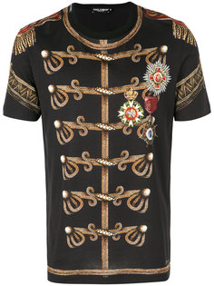 футболка с рисунком в стиле милитари Dolce & Gabbana