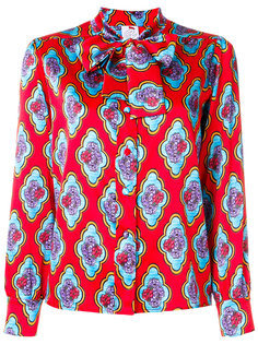 блузка с цветочной вышивкой и завязкой  Ultràchic