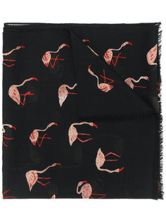 плетеный шарф с принтом фламинго Saint Laurent