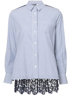 рубашка с кружевом Sacai