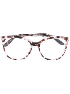 крупные очки с эффектом черепахового панциря Dolce & Gabbana Eyewear
