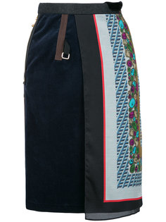 юбка со вставкой в форме шарфа Kolor