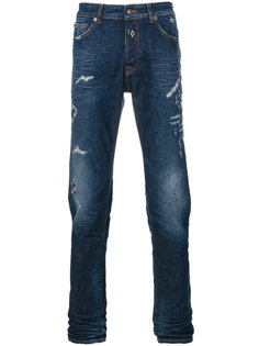 джинсы с протертыми деталями Marcelo Burlon County Of Milan