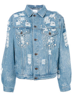 джинсовая куртка с отделкой  Forte Couture