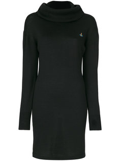 платье-свитер с высоким воротником и логотипом Vivienne Westwood Anglomania