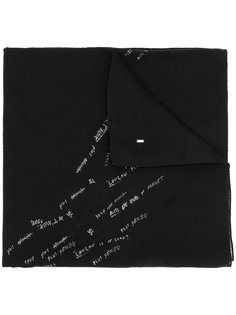 шарф с принтом надписей Saint Laurent