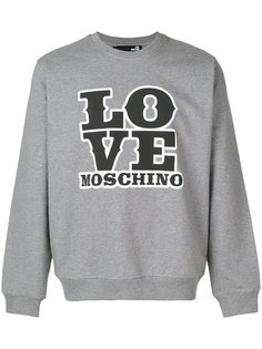 толстовка с принтом с логотипом Love Moschino