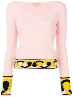 трикотажный топ с вырезом ковш Emilio Pucci