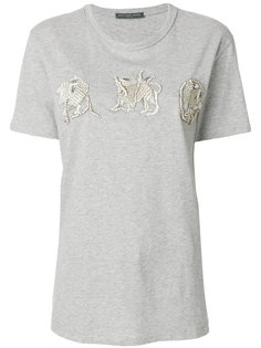 футболка с блестящими аппликациями Alexander McQueen
