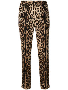 зауженные брюки с леопардовым принтом  Dolce & Gabbana