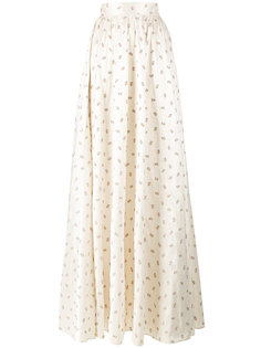 длинная юбка с цветочной вышивкой Ronald Van Der Kemp