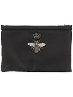 клатч с вышитой пчелой Dolce & Gabbana