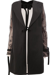 пальто с кружевной отделкой рукавов Ann Demeulemeester