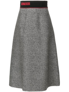 расклешенная юбка миди с вышивкой  Fendi