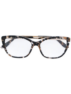 крупные очки с эффектом черепашьего панциря Dolce & Gabbana Eyewear
