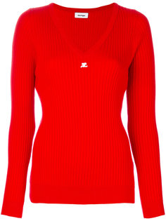 свитер с ребристой фактурой Courrèges
