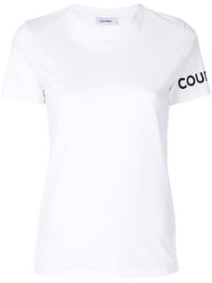 футболка с принтом-логотипом Courrèges