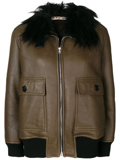 куртка с отделкой на воротнике  Marni