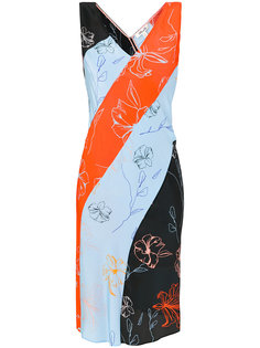 платье колор блок в диагональную полоску  Dvf Diane Von Furstenberg