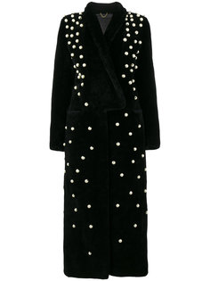 пальто с отделкой жемчугом  Navro