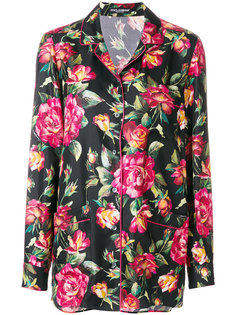 пижамная рубашка с принтом роз Dolce & Gabbana