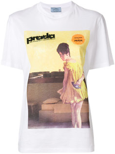 футболка с графическим принтом Prada
