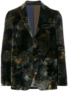 бархатный блейзер с лесным мотивом Etro