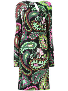 платье с принтом и вырезом-капелькой  Emilio Pucci