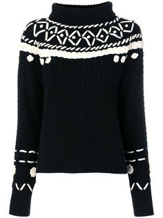 джемпер с высоким воротом и вышивкой  Michel Klein