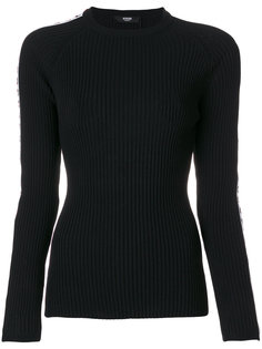 джемпер с рубчик с брендированными вставками Versus