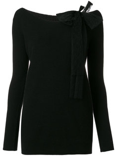 джемпер с сетчатым бантом Red Valentino
