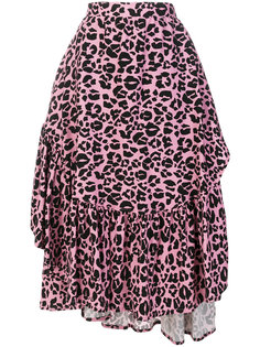 юбка с оборкой и леопардовым принтом  Barbara Bologna