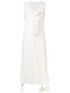 платье с необработанным подолом и помпонами Comme Des Garçons