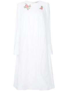 плиссированное платье-рубашка с вышивкой  Natasha Zinko