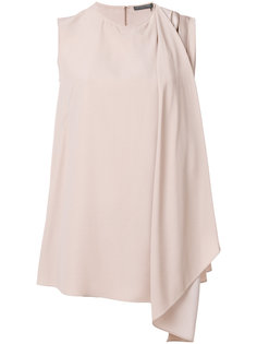 блузка без рукавов с драпировкой Alexander McQueen