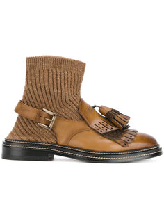 ботинки с кисточками Santoni