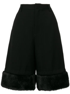 шорты с отделкой из искусственного меха  Comme Des Garçons Noir Kei Ninomiya