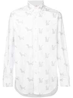 рубашка с вышивкой котов и собак Thom Browne