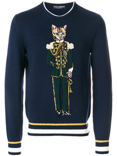 толстовка с вышивкой кота Dolce & Gabbana