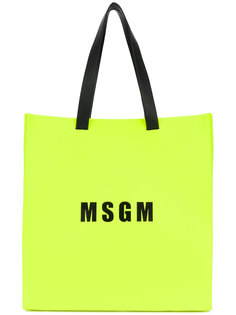сумка-тоут с принтом логотипа MSGM