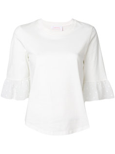топ с рукавами с рюшами See By Chloé
