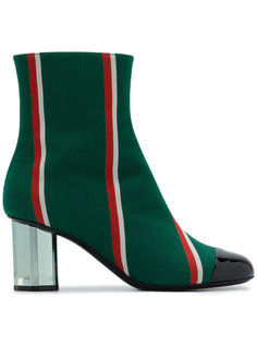 Striped Wool Ankle Boots with Metal Heel  Marco De Vincenzo