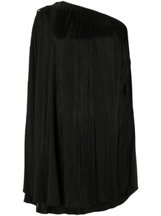 платье на одно плечо с бахромой Saint Laurent