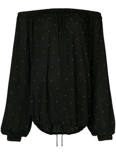 блузка в крестьянском стиле с заклепками Saint Laurent