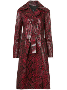 пальто с эффектом змеиной кожи Rochas