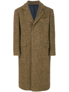 твидовое пальто с узором "елочкой" Mp  Massimo Piombo